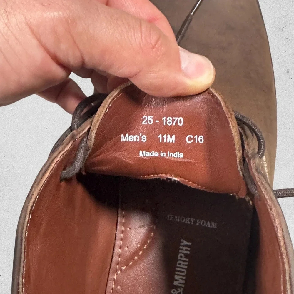 Johnston & Murphy Mens Brown Leather Chukka Copeland‎ Desert Boots 11M 25-1870